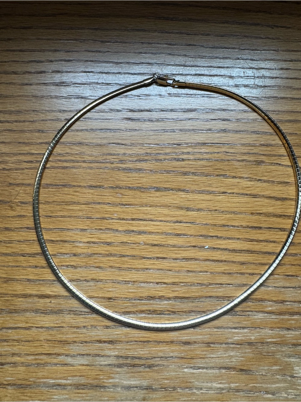 Polished Gold-Tone Snake Necklace for Women